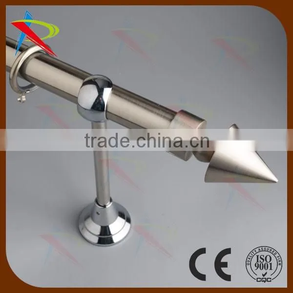 Brush gold/chrome/antique brush aluminium curtain finials for curtain rods/curtain poles