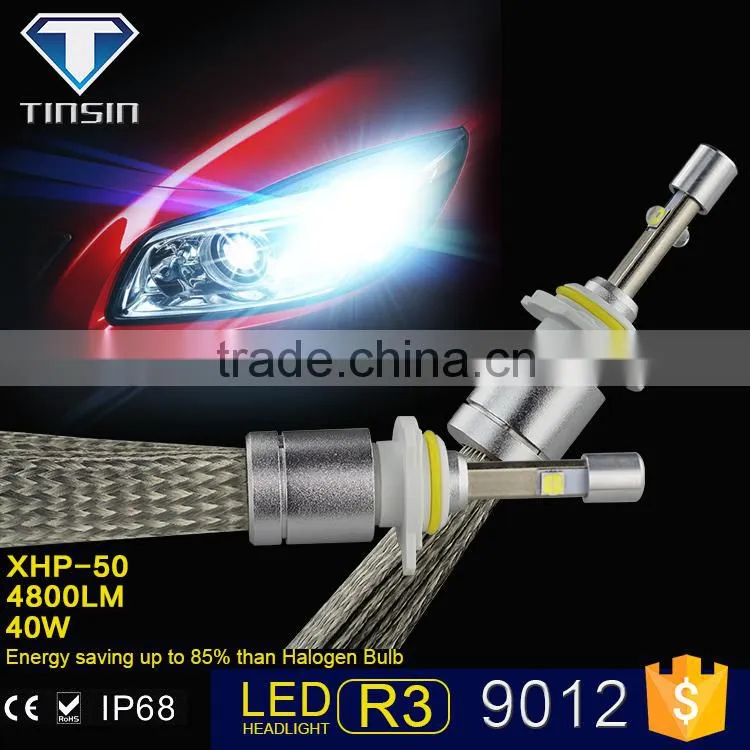 2015 New Arrivals Promotion 6000K IP68 Waterproof 4800lm R3 Plug And Play Car LED HeadLight H4 H7 H11 9004 9005 9006 9012