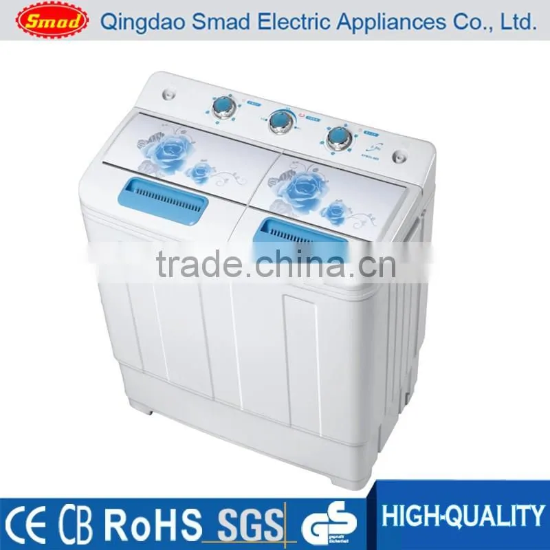semi-auto top-loading mini twin tub washing machine