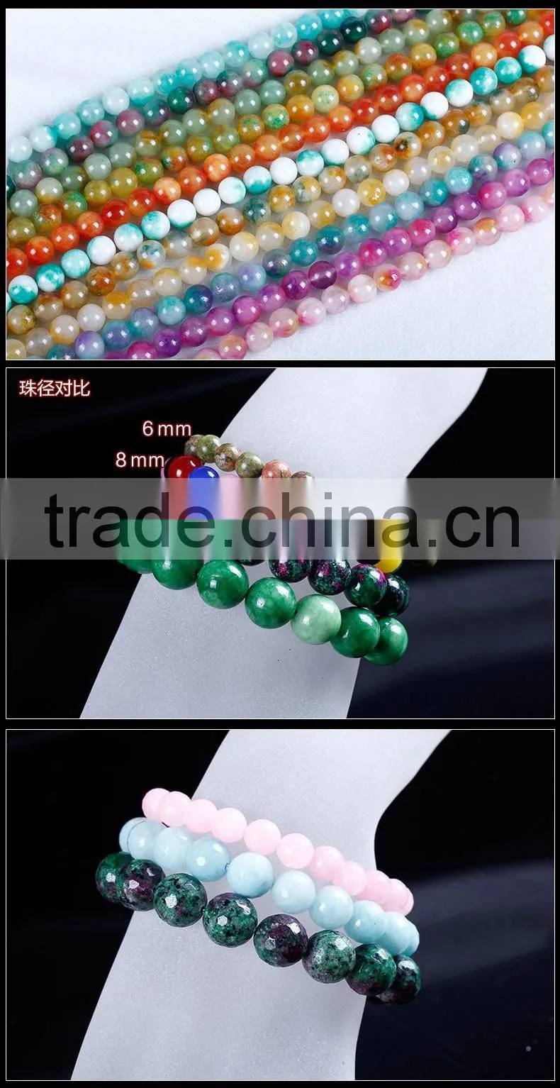 4mm 6mm 8mm 10mm 12mm Natural stones loose beads section face cut agate jade charms jewelry accessory