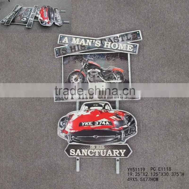 antique motorcycle metal warts for wall decor