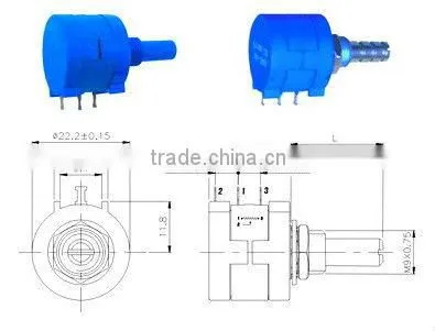 WXD3590 precision cermet motorized potentiometer