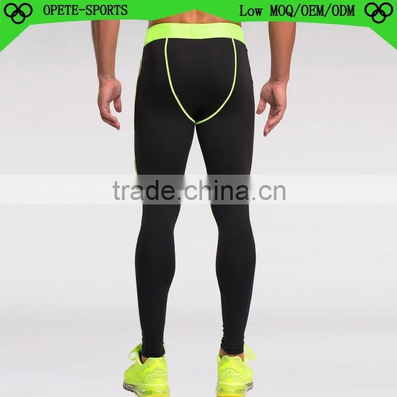 (OEM/ODM Factory)2016 lycra sport compression tight ,men compression pants,long compression wear