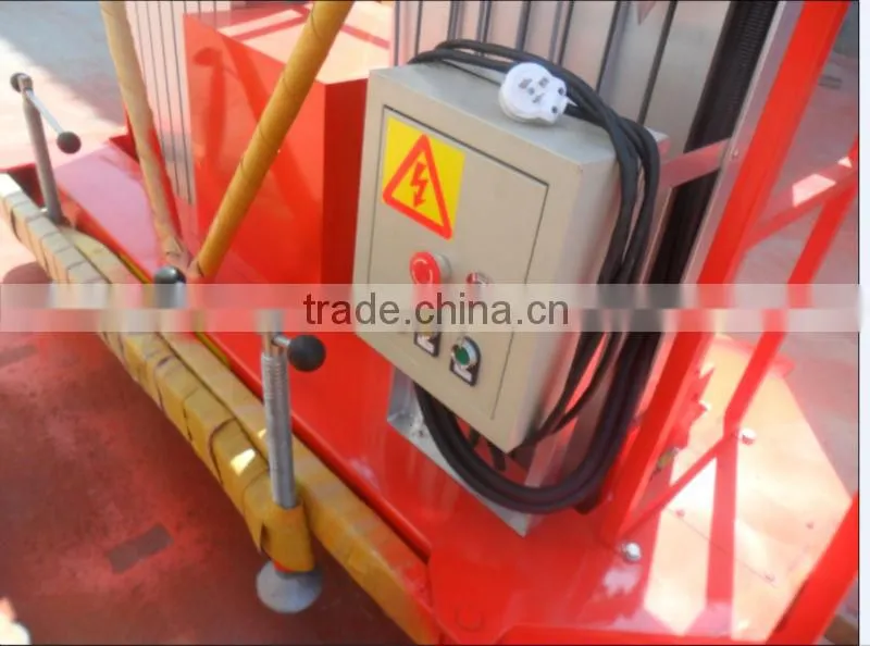 hot sale aerial working double mast aluminum alloy lift platform