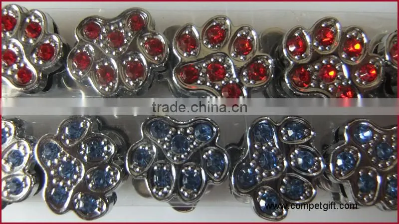 Factory Direct Supply of 10MM Full Diamond Footprints Accesories Paw Slide Charm