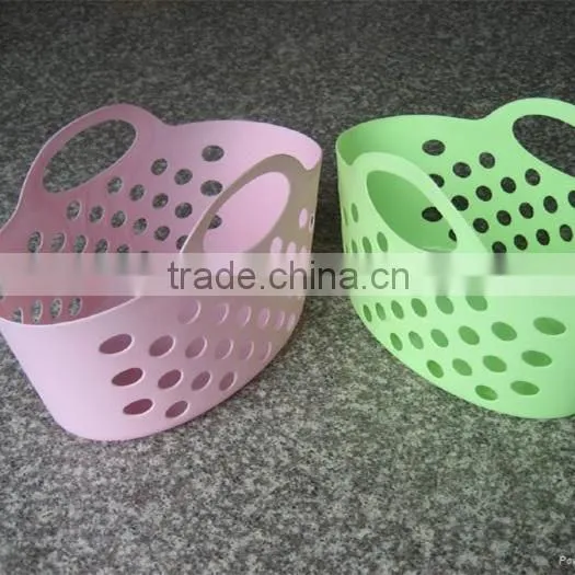Colorful Plastic Portable Storage Basket