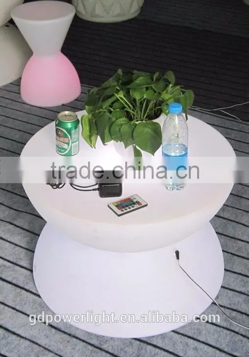 PE Plastic Bar Table with LED lights and remote 6040D