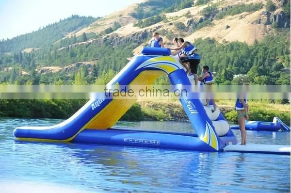 Summer hot sale lake inflatable water slides