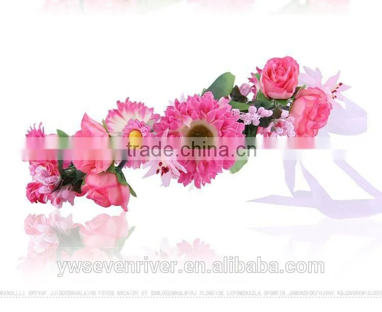 Sweet, Japan and South Korea color simulation Daisy wreath of cloth art tire headdress flower wholesale wedding photo festival o