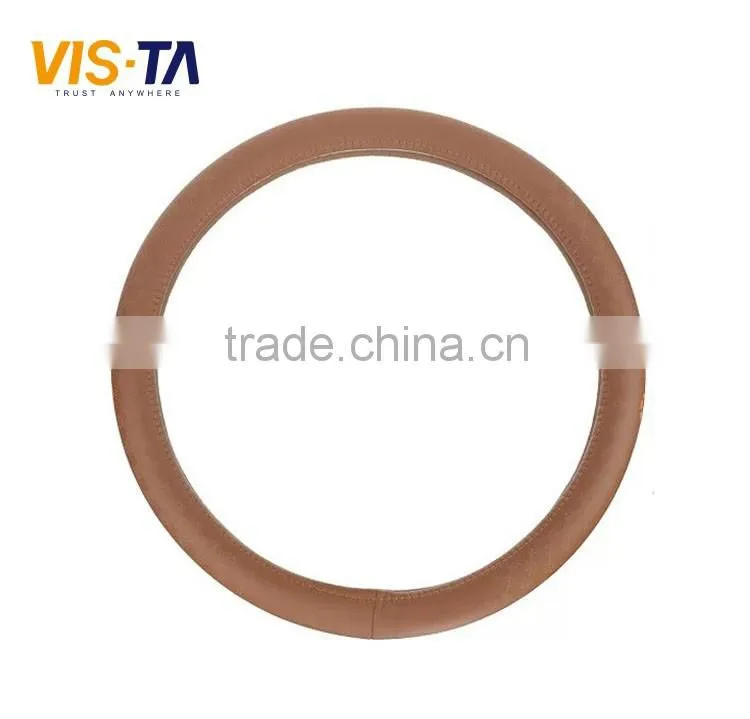 good and fashion genuine car steering wheel cover leather