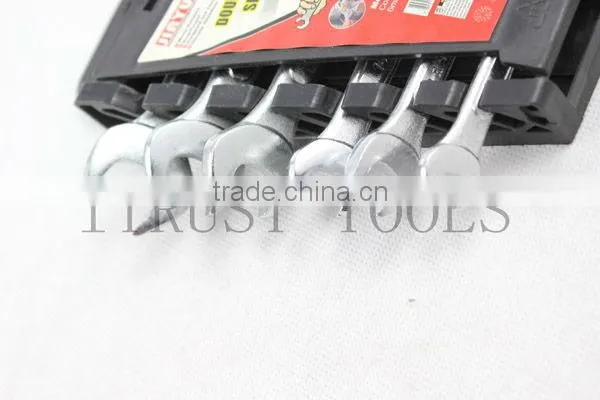 6pcs Fully polished Double Double Open Wrench WR9001