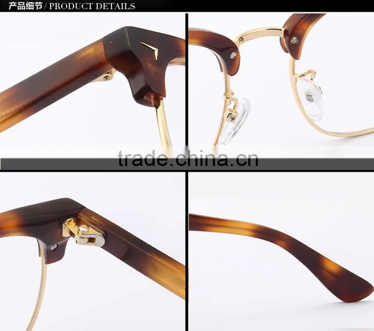 New Arrival Half Frame Acetate Eyeglass Frames Factory Manufacturer