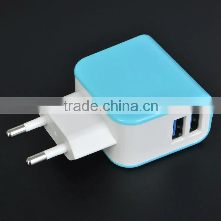 CoolSell Smart Tech EU plug dual USB 2.1A smart wall charger for iPhone / iPad
