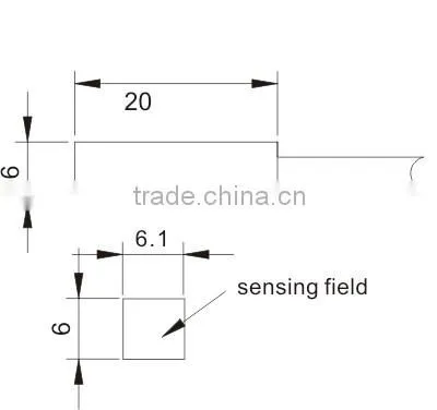 F3N Series Small Rectangle Proximity Sensors, IP 67, Dual LED, Can Be Customized 5VDC Inductance Proximity Switch