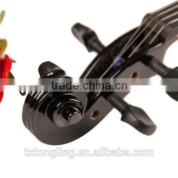 Cheapest Plywood Violin TL-VP03A Painted Violins Black Violin
