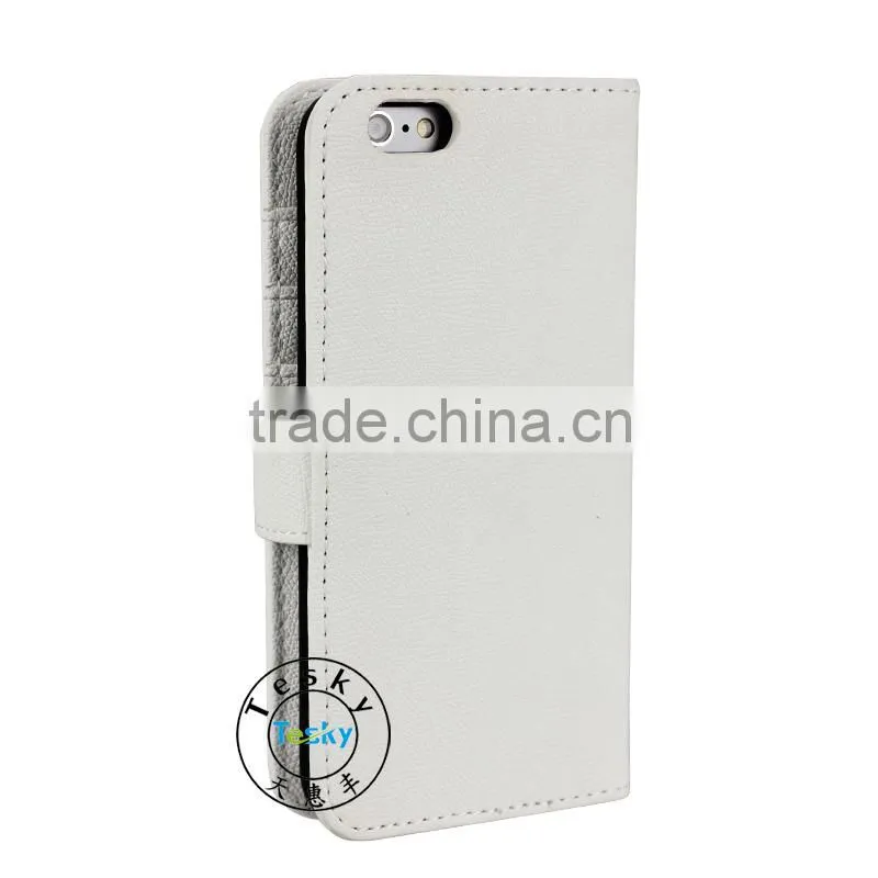 for iphone 6 plus leather case, factory price pu leather folding case