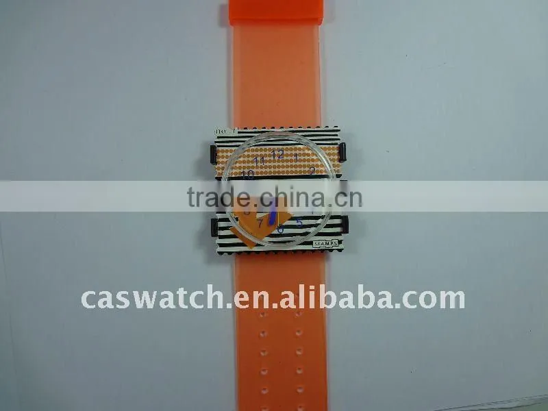 fashion best price PVC band leather band strap watch accessory accessories cartoon post stamp watch