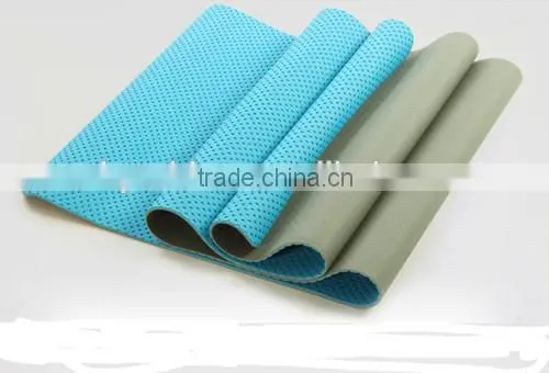 eco safe non toxic non-skid TPE yoga mat with eyelet hole