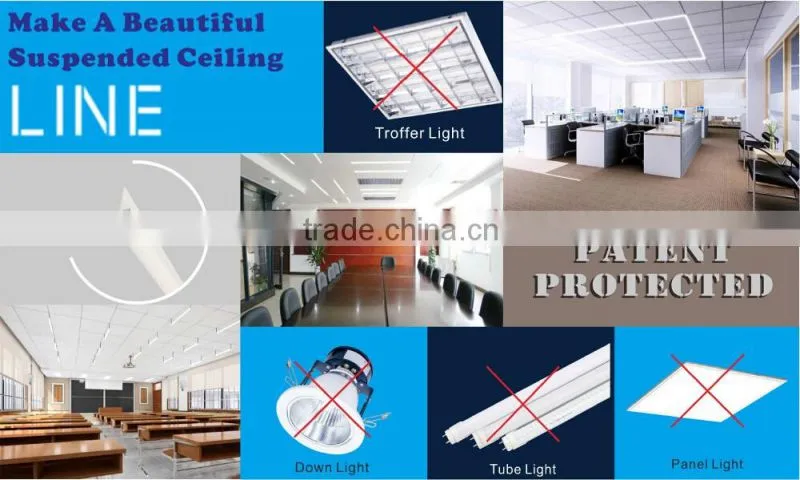 Slot into existing grid to replace led tube light, led panel light, ceiling grid light led ceiling light for supermarket