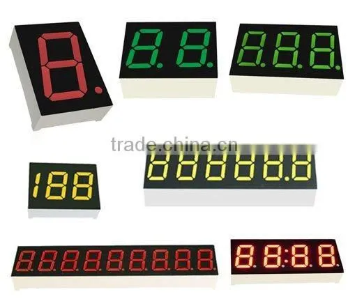 7 segment 3 digit led digital timer display in red color
