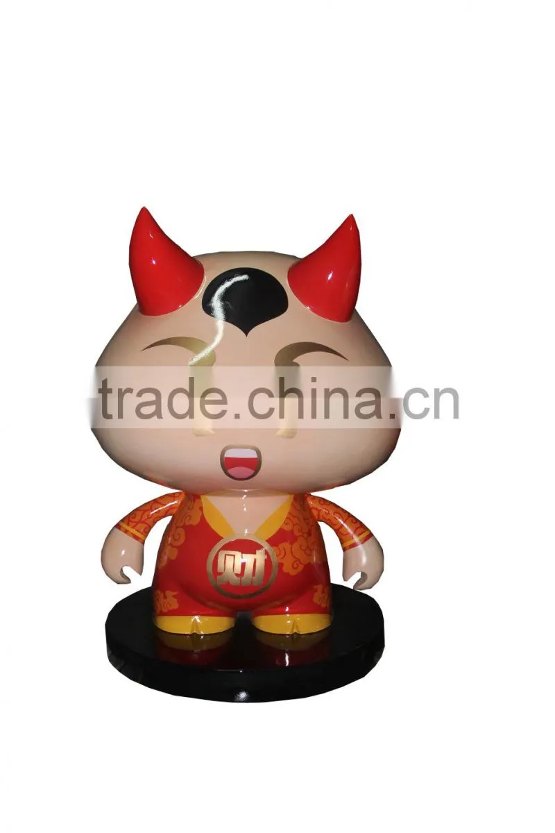 resin cute cartoon little Fuwa statue
