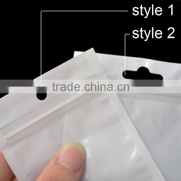 various size accept custom printing lamination header bag with zipper top wholesale