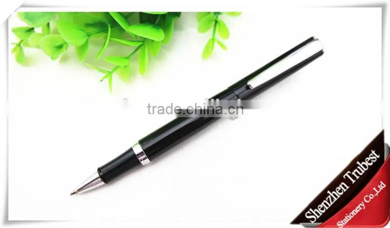 Silver clip metal pen , Promotional metal ball pen silver black