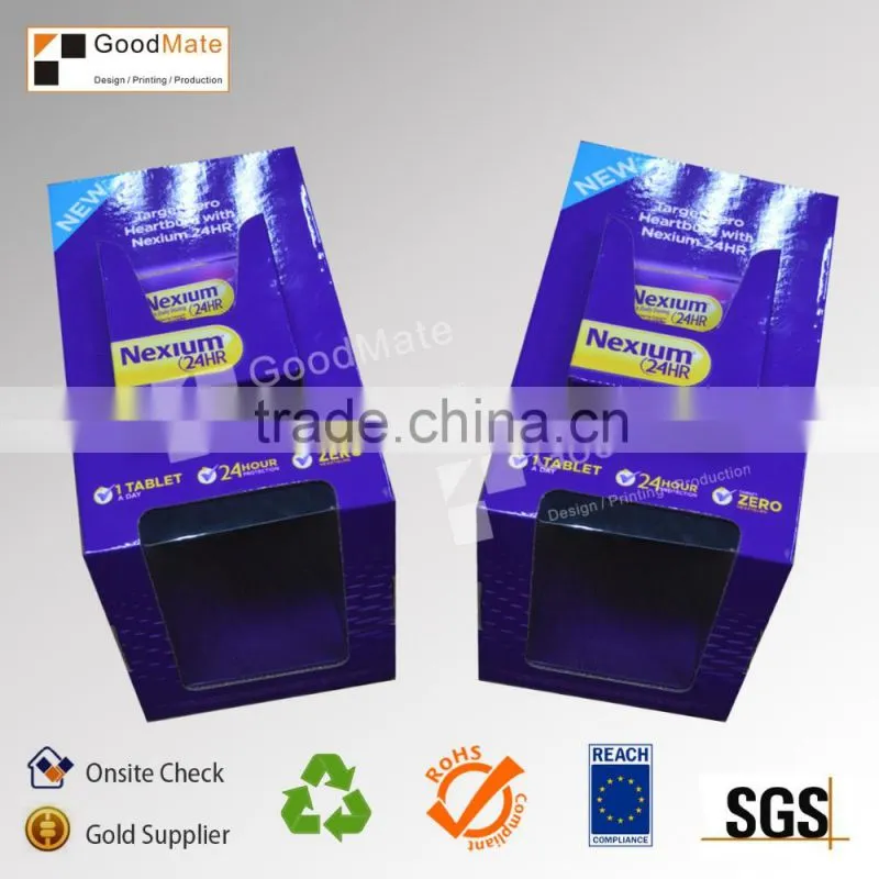 Healthcare product promotion corrugated cardboard displays