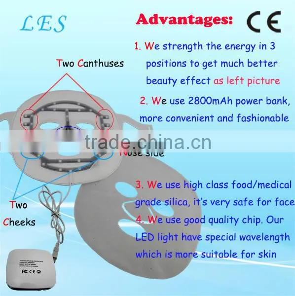 Latest 3 Colors LED Skin Treatment Light Mask