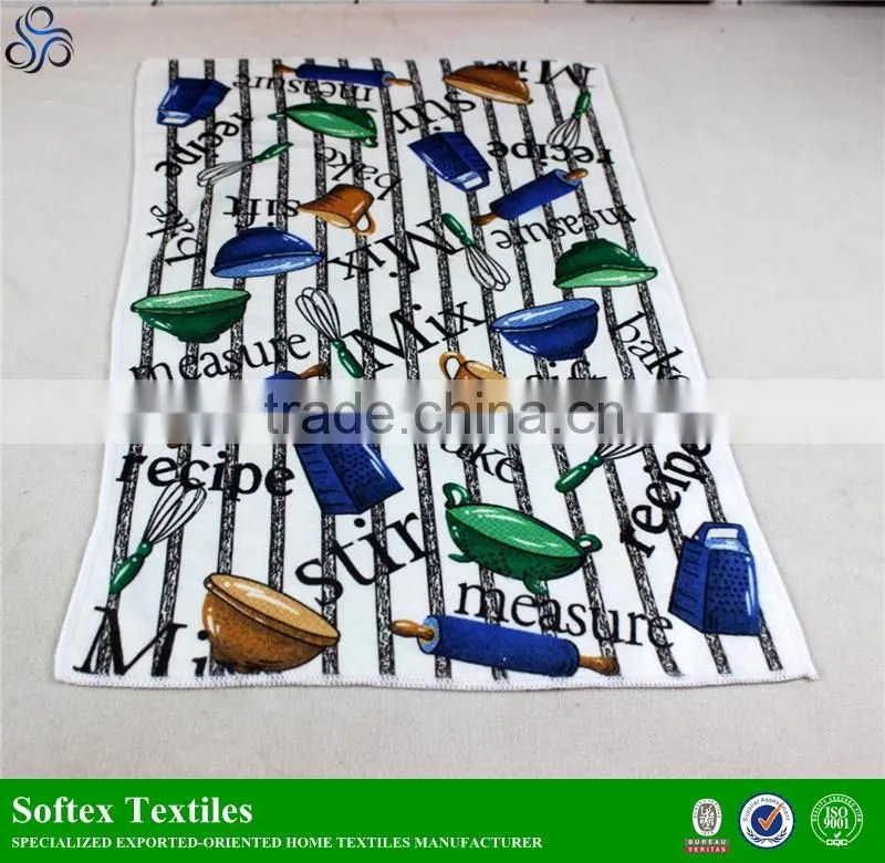 Cheap microfiber tea towel,Complete sets of series of printed tea towel