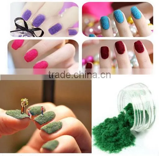 12 Color Nail Art 3D Glitter Decoration Velvet Flocking Dust DIY Tip