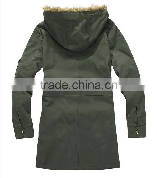 New Men Women Military Long Winter Trench Coat Jacket Hooded Parka overcoat