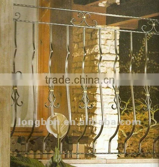 hot galvanized simple wrought iron balcony fence