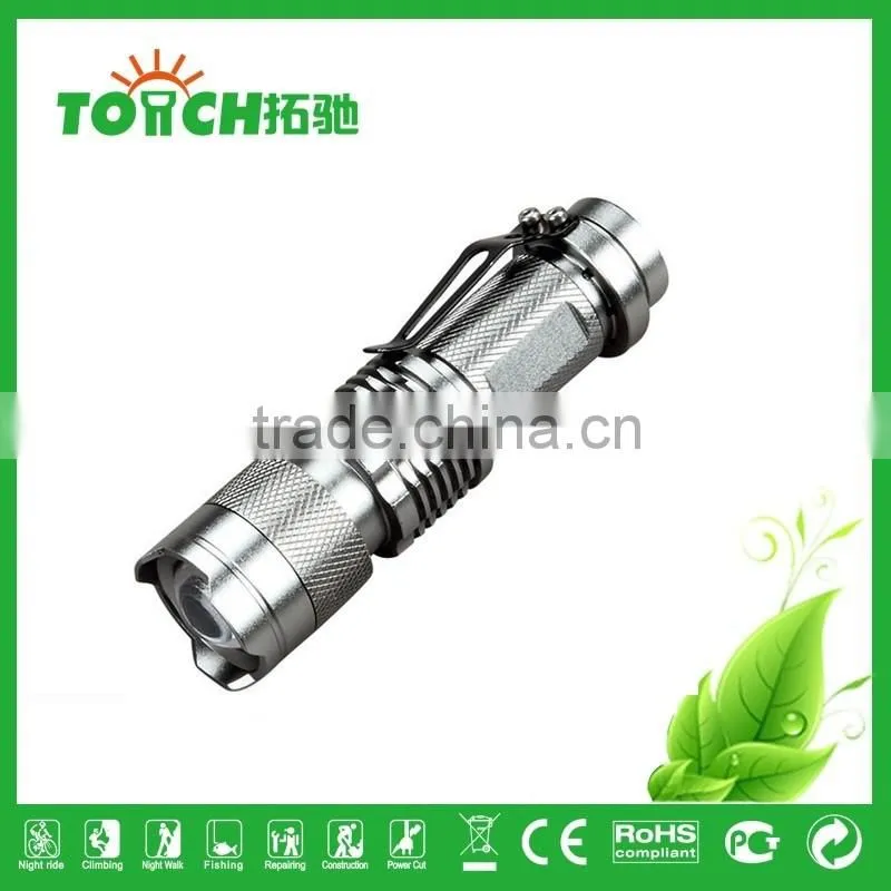 high power pocket mini flashlight 3 modes 200lm emergency flashlight for outdoor camping use by 14500 battery mini torch light