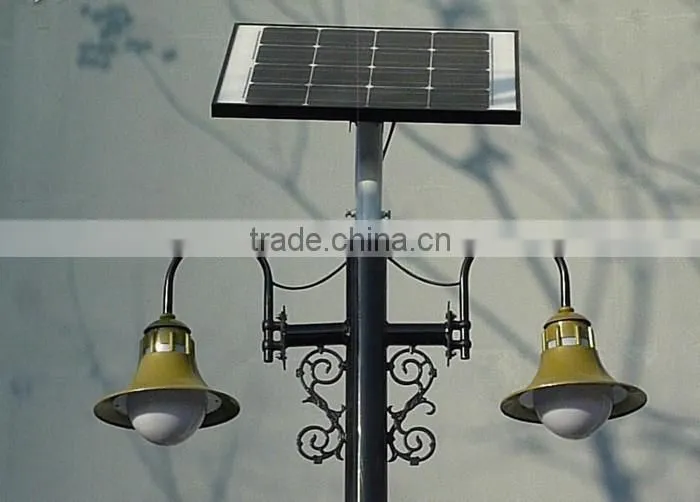 IP65 Good design high lumens 2* 10W LED Solar garden light