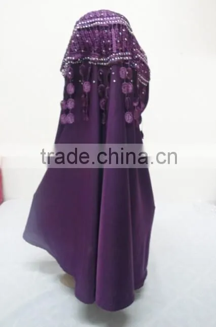 H310 latest instant hijab with lace and rhinestones,muslim scarf
