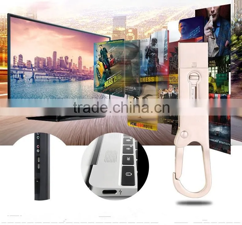 Metal material with key chain usb power adapter