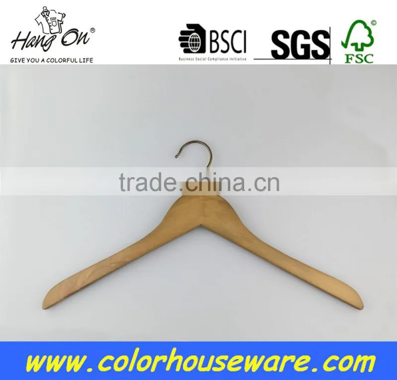 Anti-Slip wooden hanger for coat