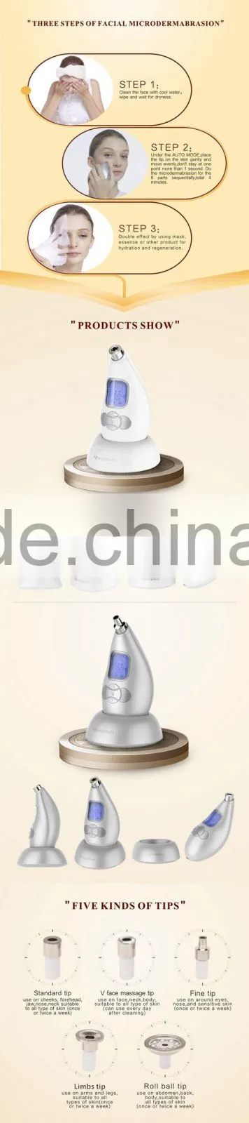 NEW Multifunctional Facial Blackhead Extraction Skin Whitening Beauty Microdermabrasion Handheld Machine
