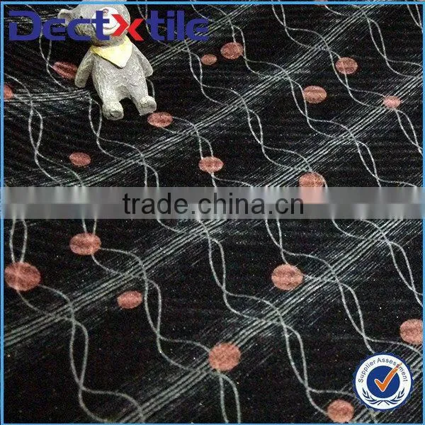 Beautiful polyester cotton printing fabric flocking fabric for women's dress