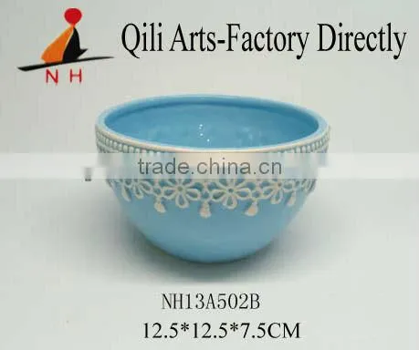 unique decorative ceramic fruit bowl round salad bowl