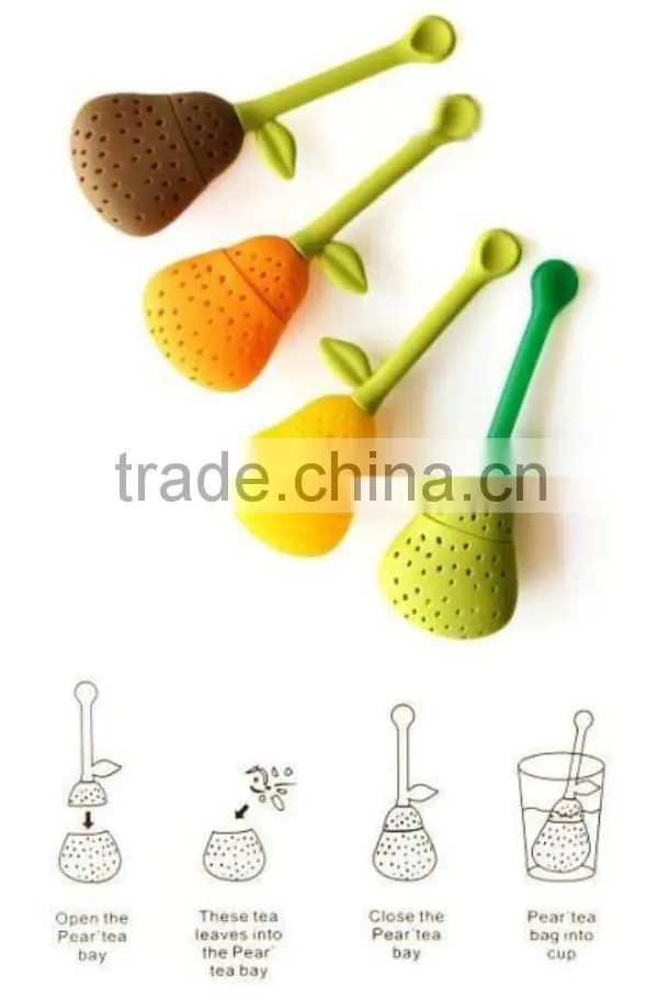 Fruit Shape FDA/LFGB Food Grade Silicone Infuser Tea Strainer