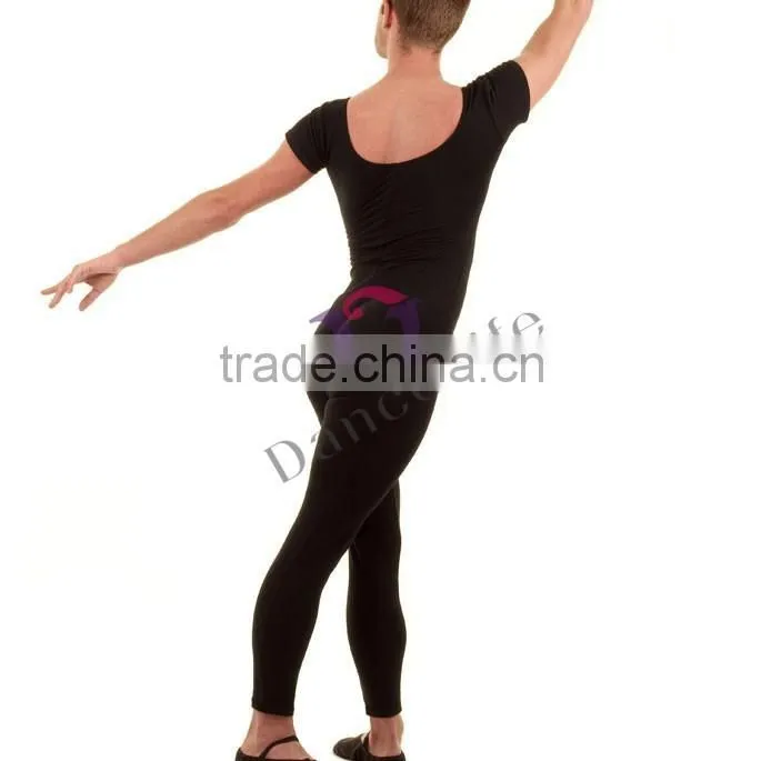 A2627Short Sleeve Unitard For hot sell unitards wholesale men ballet dance unitards for men gymnastic unitards