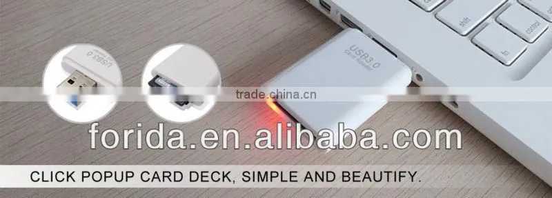 Top selling USB 3.0 push style Multi SD/TF usb card reader