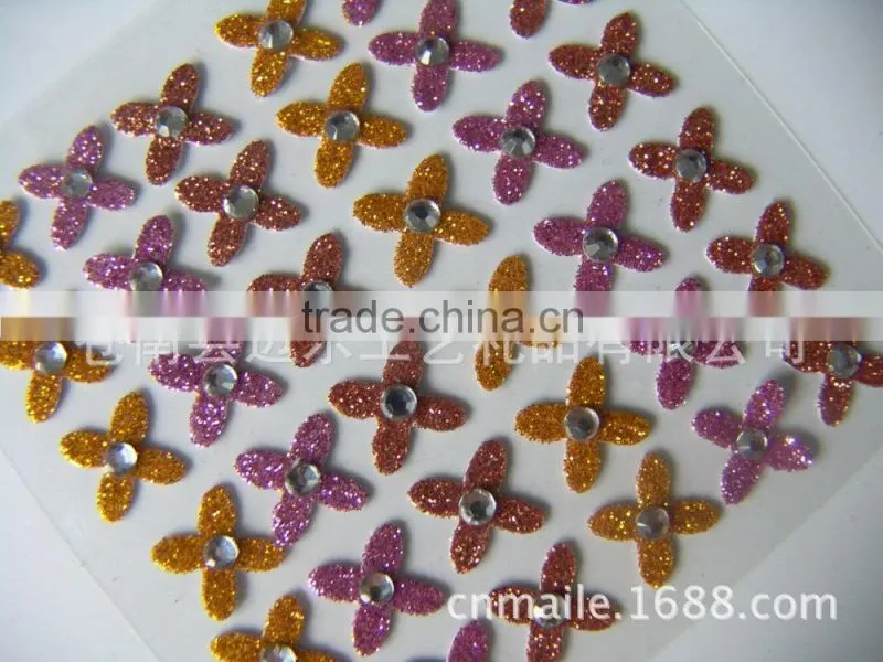 pvc 3d Decor letter and glitter powder sticker