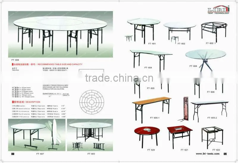 Variety Colors Outdoor Table For Wedding Party