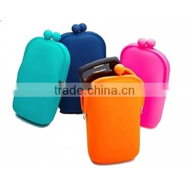 Top selling FDA Food Grade Silicone Coin Wallet Makeup Box Silicone Phone Bag as Gifts
