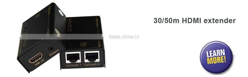 4-Port HDMI over Cat5 / Cat6 Extender Splitter, Transmitter for Video and Audio, 1920x1200 1080p at 60Hz