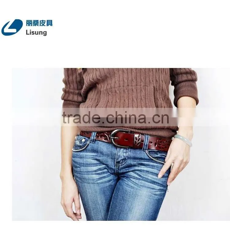 Mens Strong Hollow Out Mexican Genuine Leather Belts