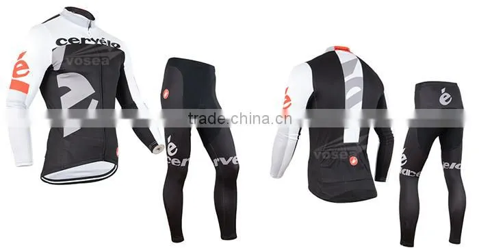 Customized unique winter thermal cycling jersey with pants